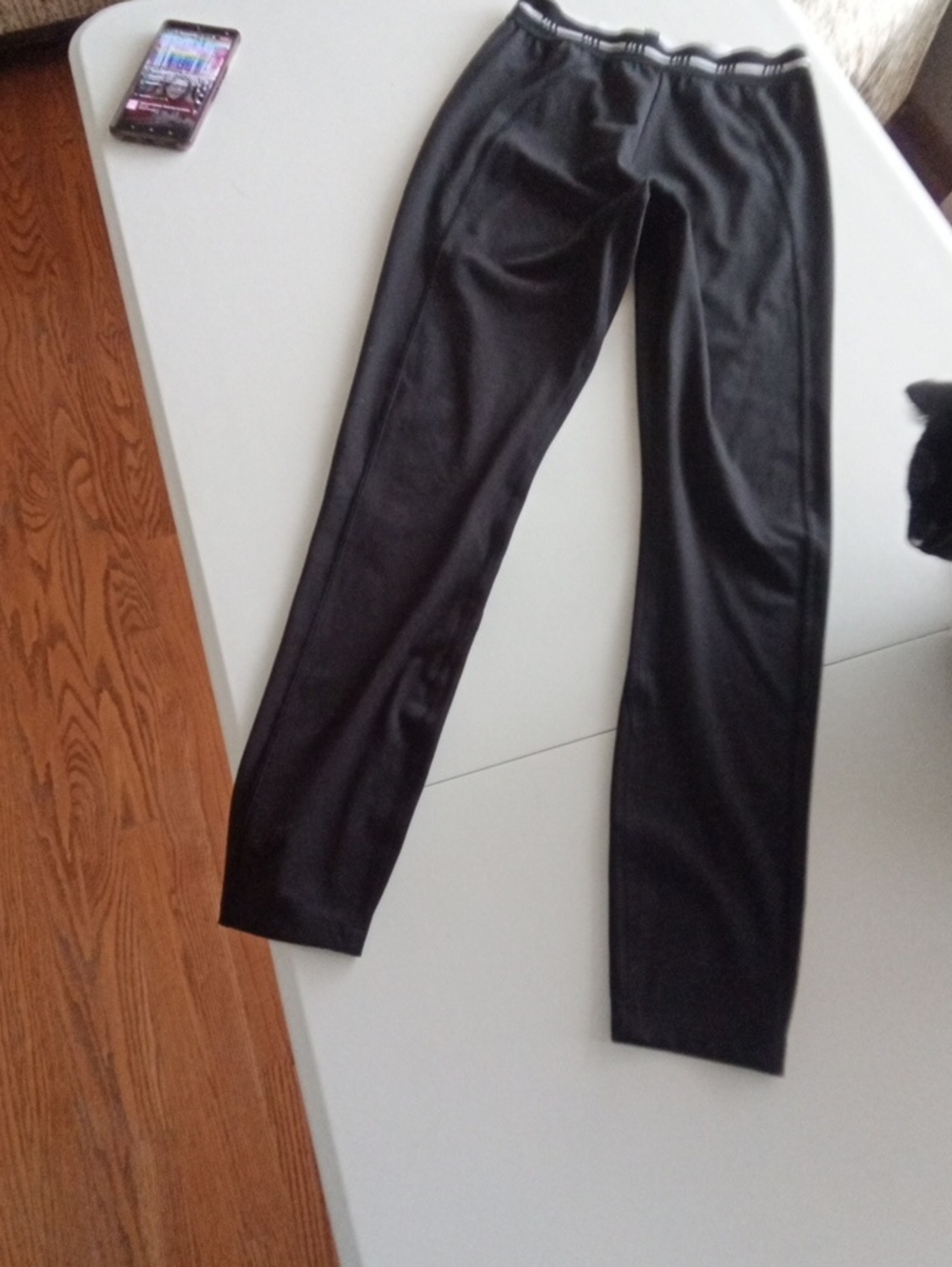 PINK Victoria's Secret Black Stretch Ponte Leggings
